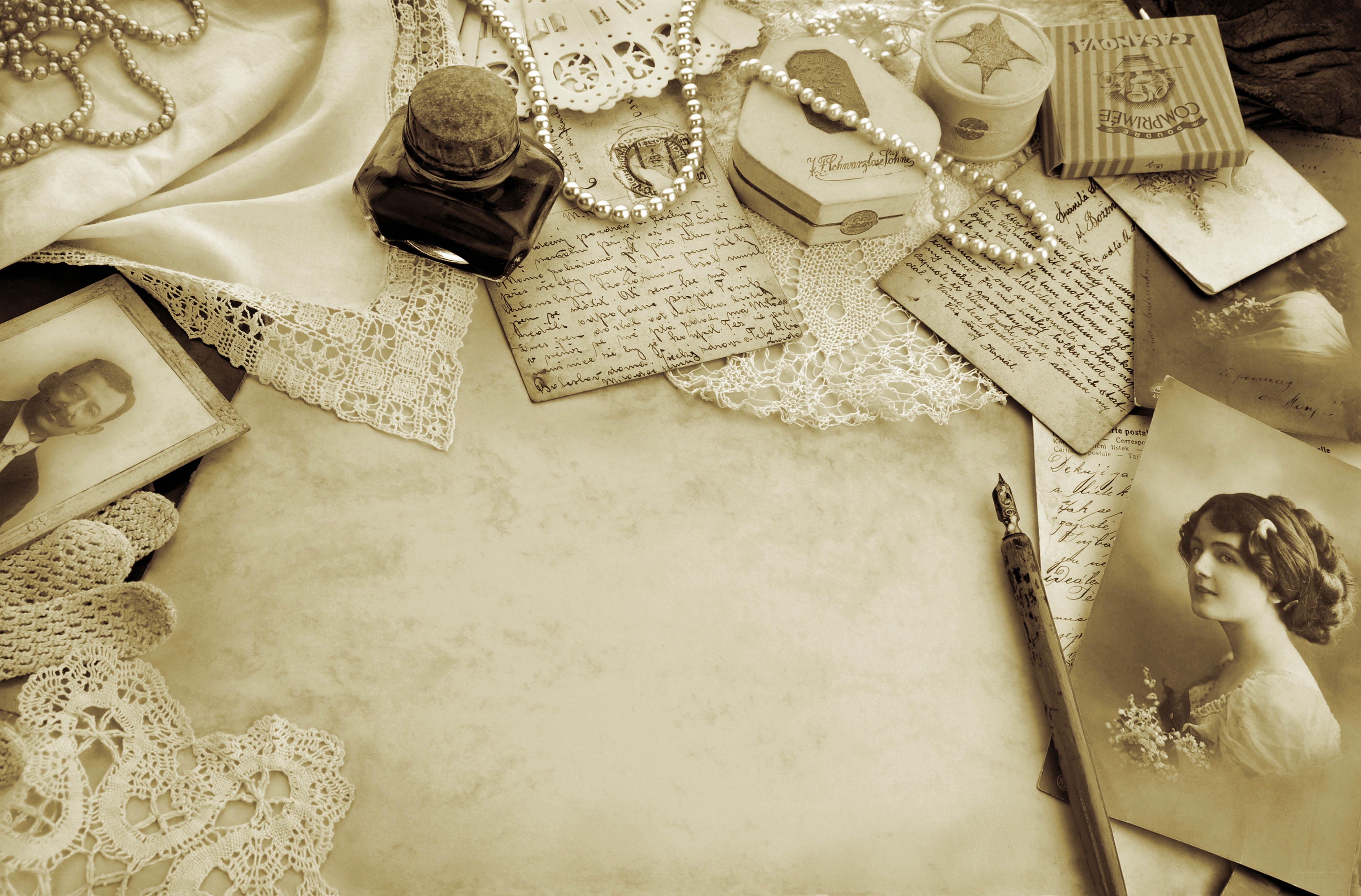 vintage writing desk scene