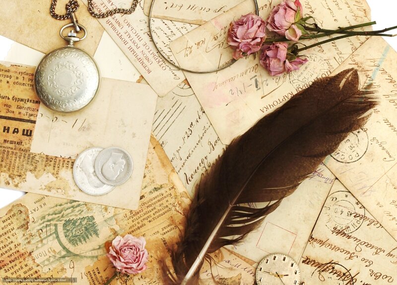 Vintage Writing Items — Brown