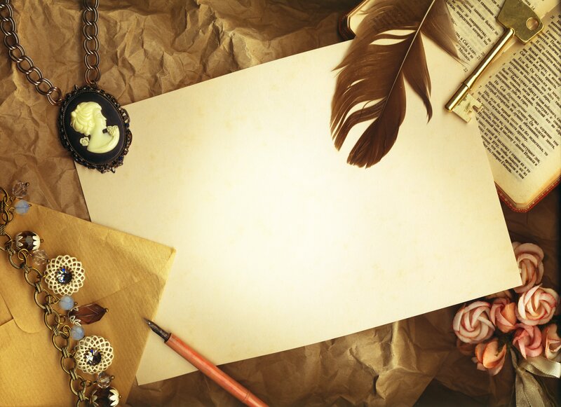 Vintage Writing Stationery — Brown
