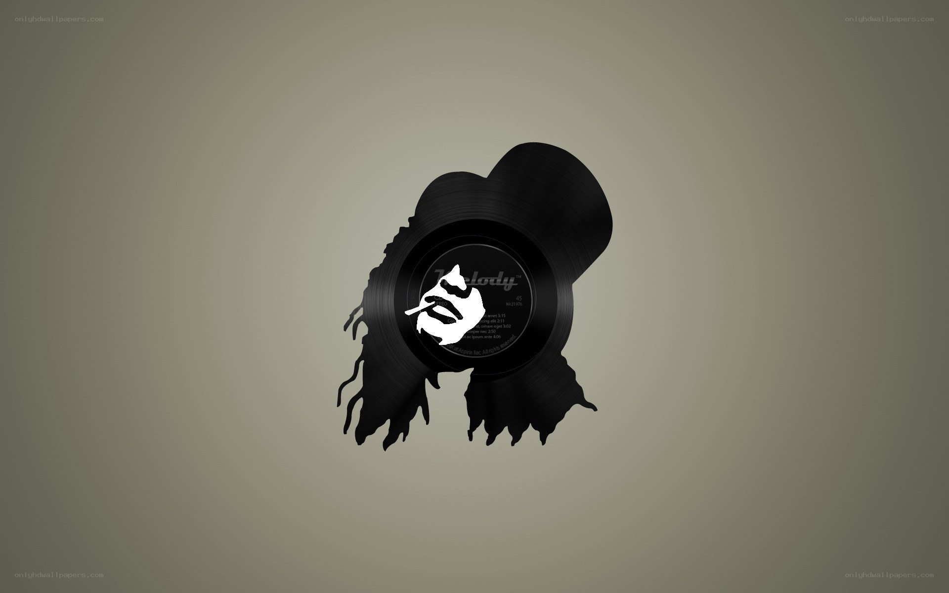 vinyl record art with mask