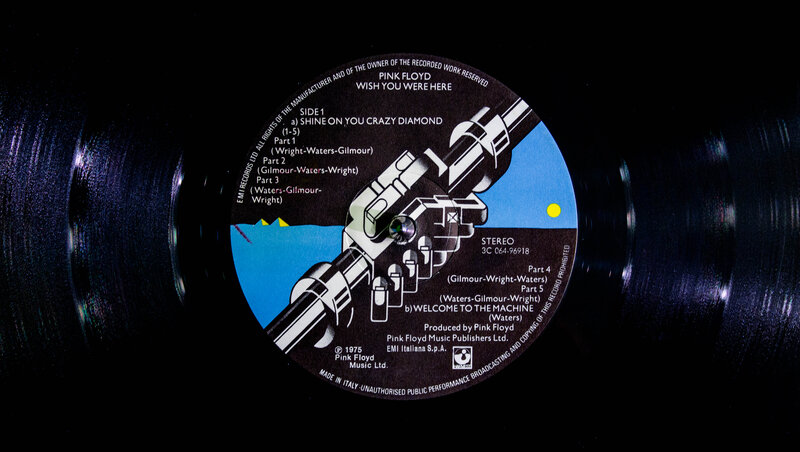 Vinyl Record Label — Black