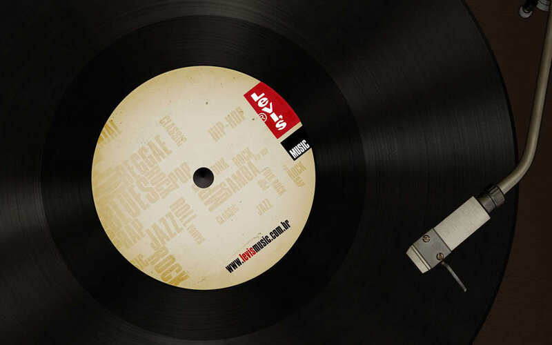 vinyl record on turntable