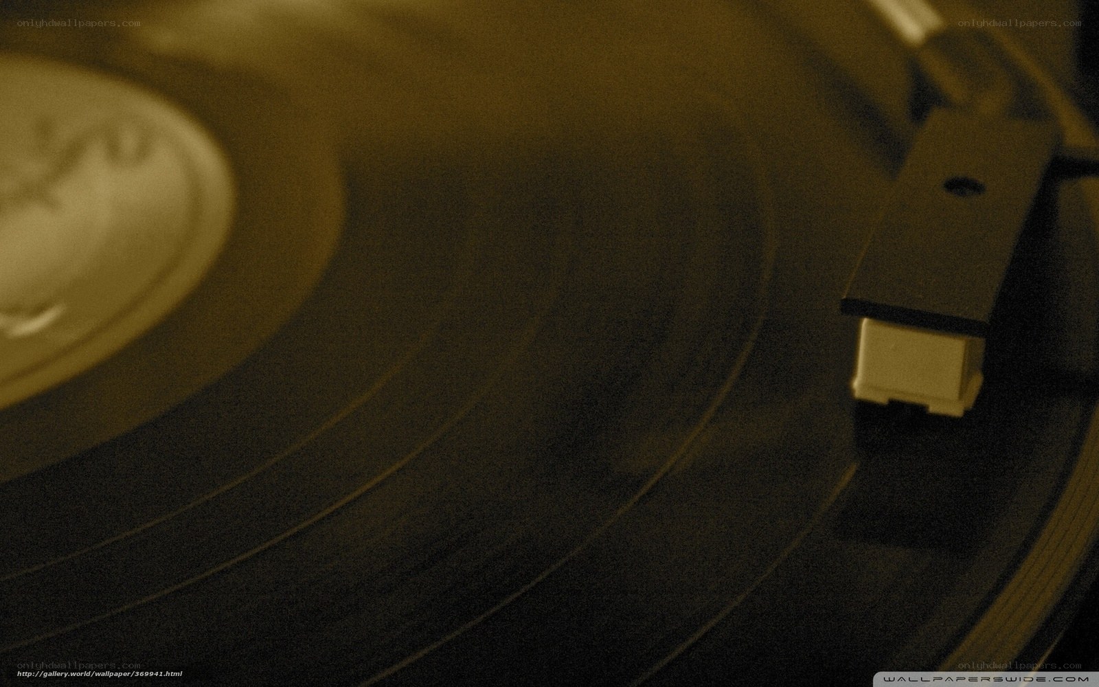 vinyl record on turntable