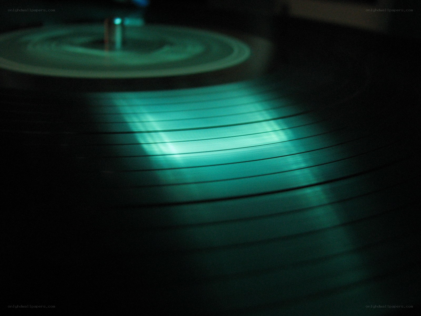 vinyl record on turntable