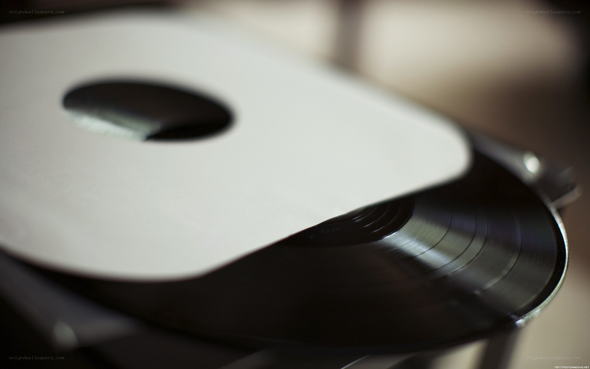 vinyl record on turntable