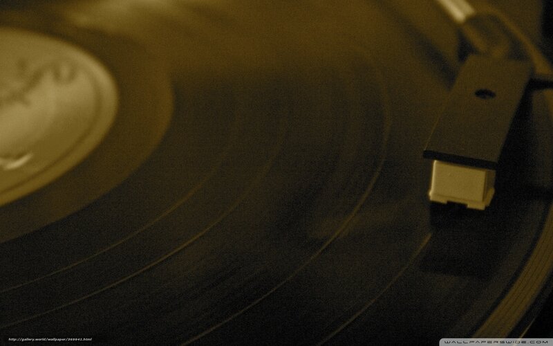 Vinyl Record on Turntable — Brown