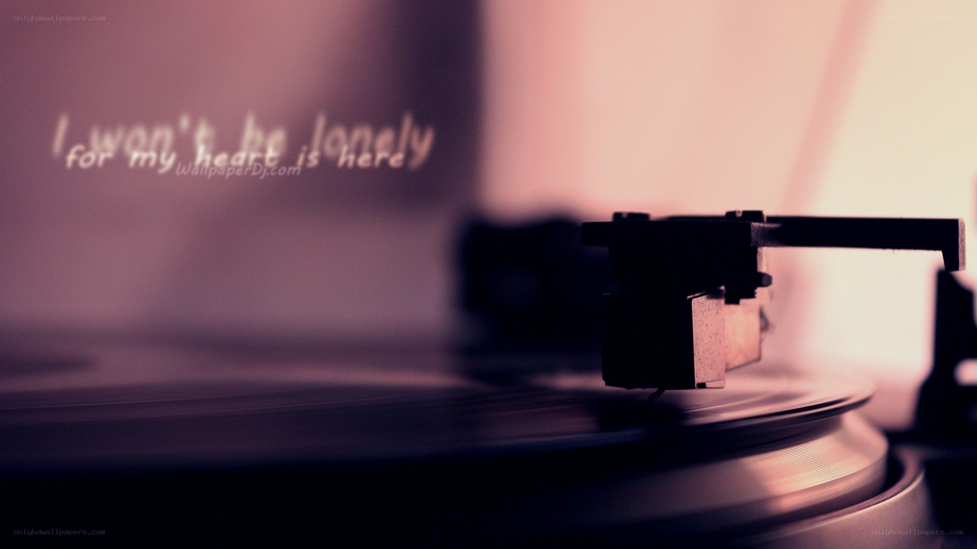 vinyl record player close-up