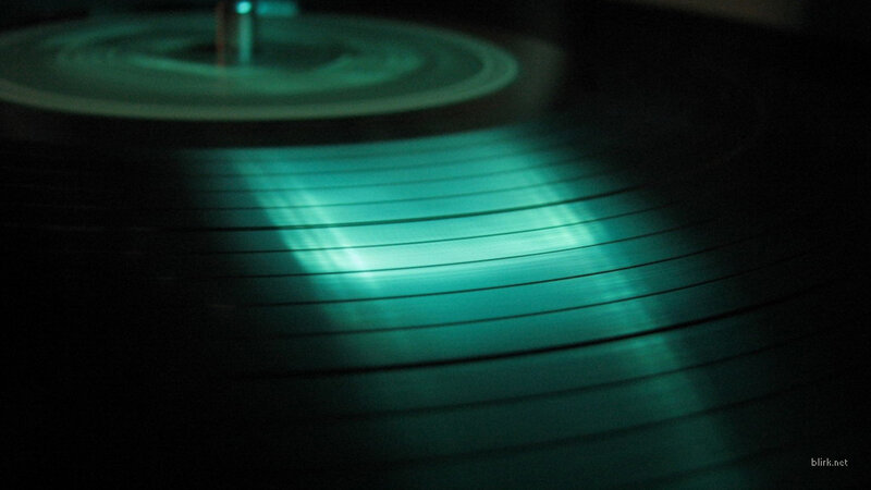 vinyl record spinning