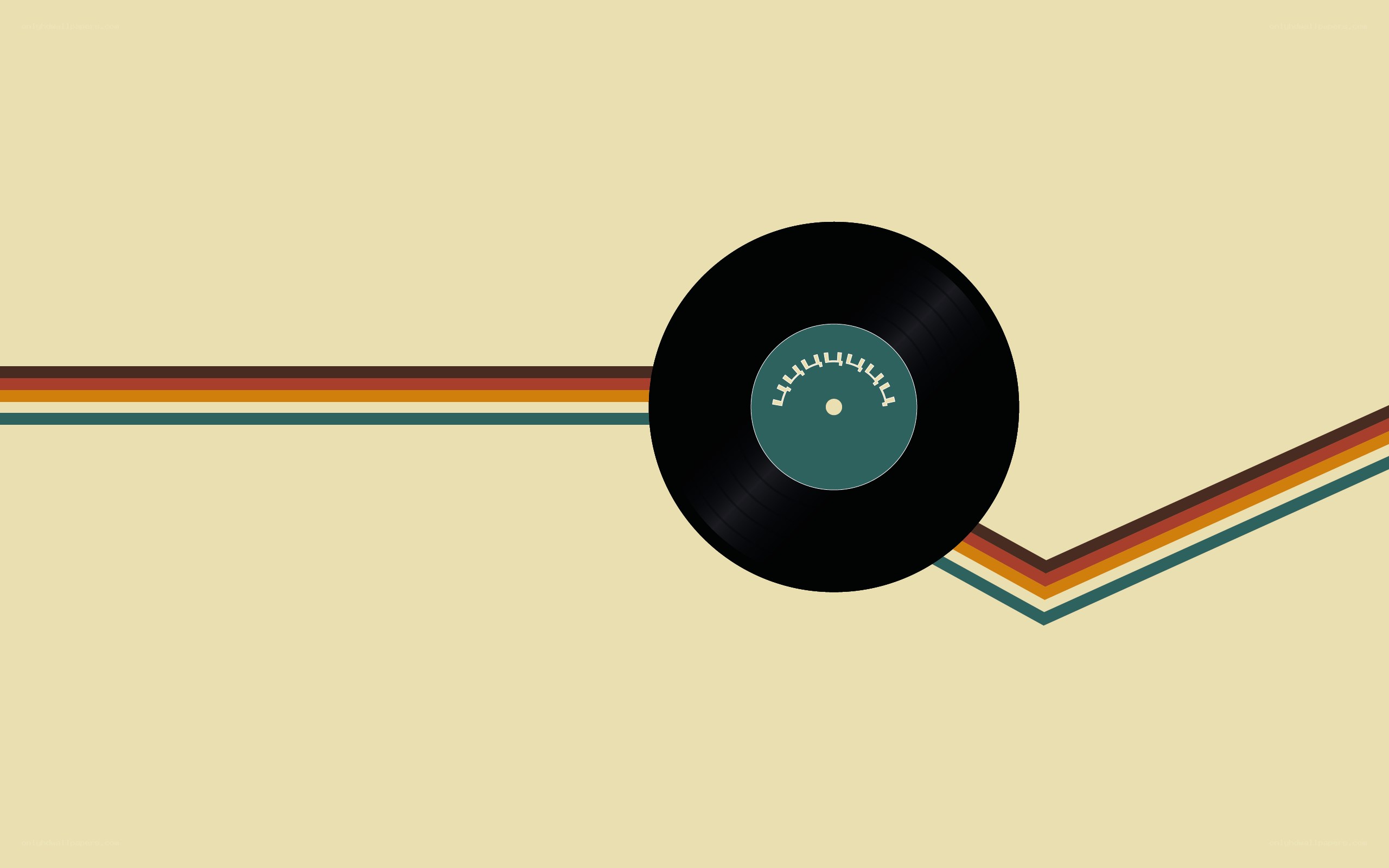 vinyl record with retro stripes