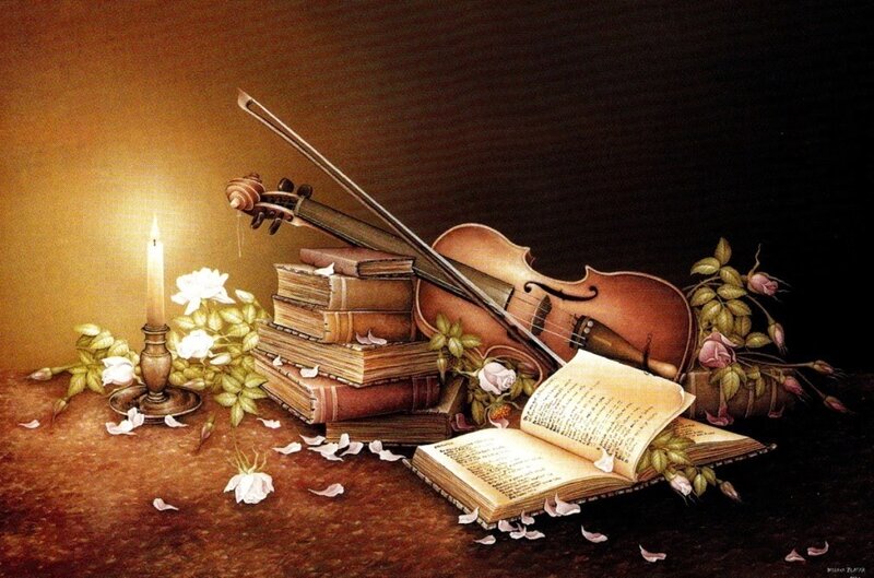 Violin and Books