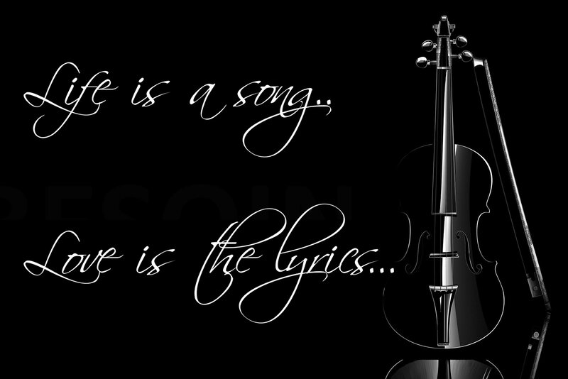 Violin and Bow — Black