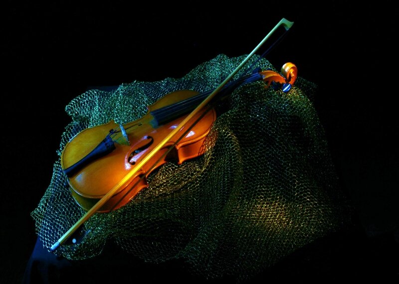 Violin and Bow on Mesh