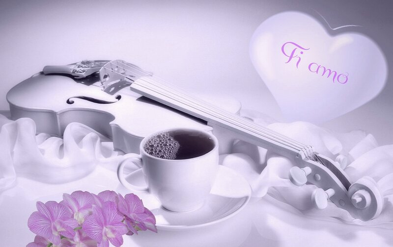 Violin and Coffee Cup