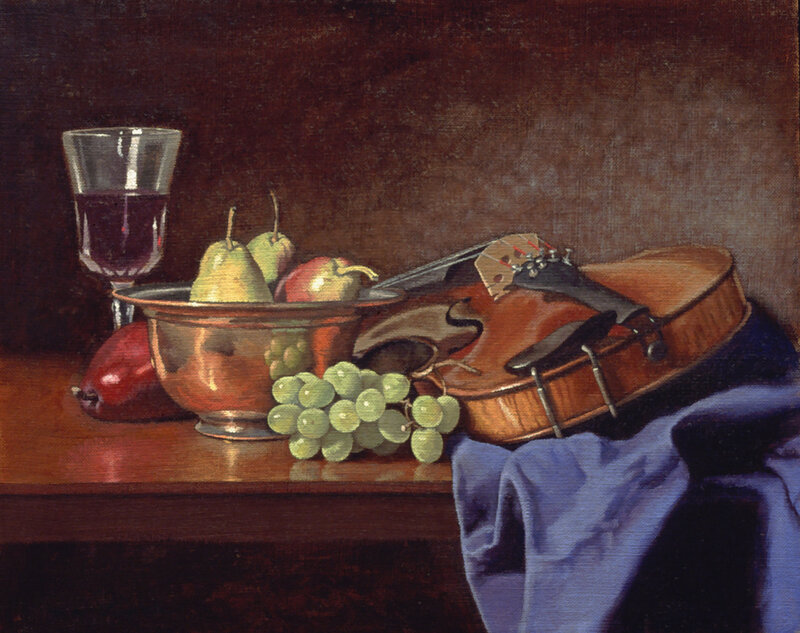 Violin and Fruit Bowl