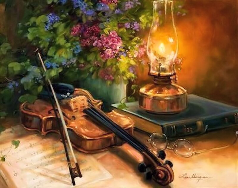 Violin and Lamp