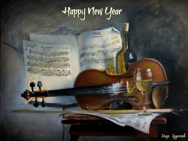 Violin and Sheet Music — Brown, Calm