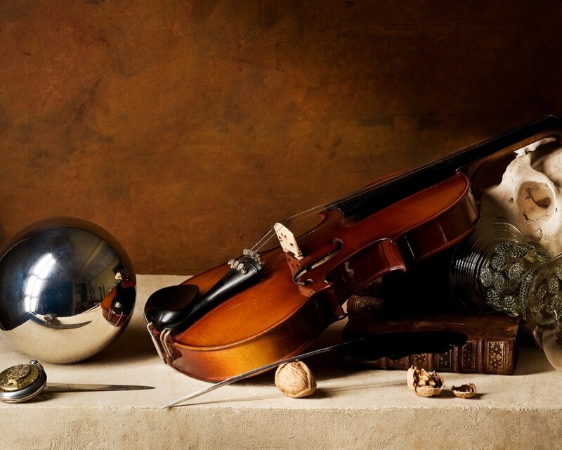 Violin and Still Life Objects