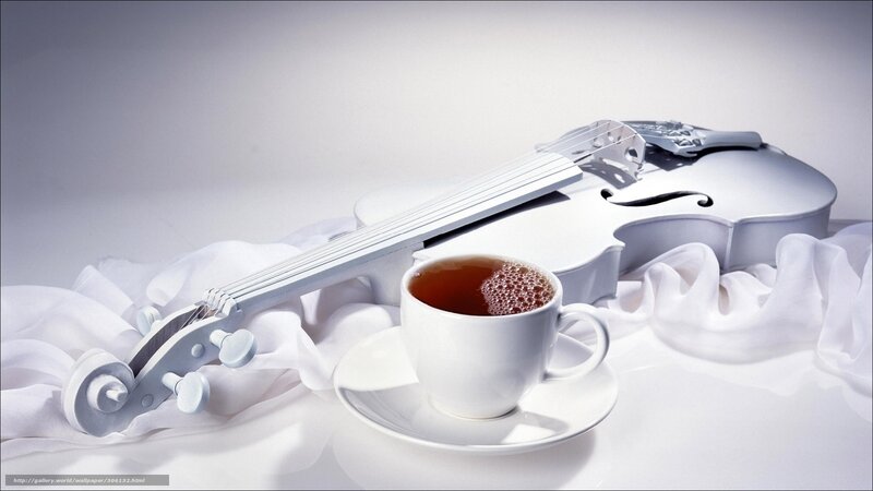 Violin and tea cup