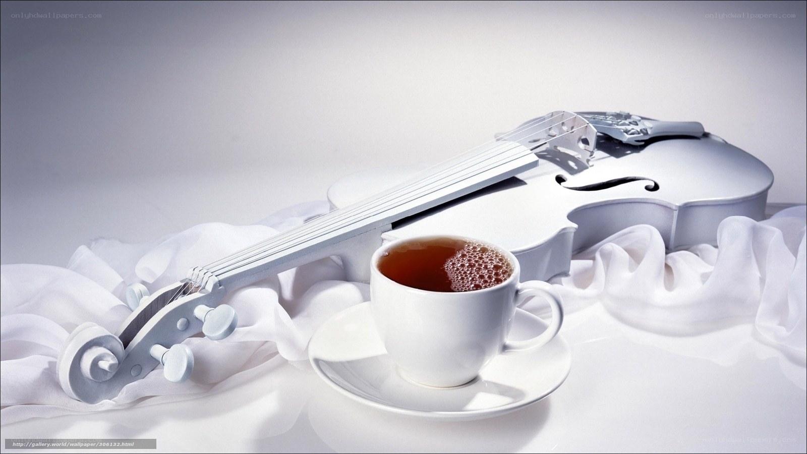 Violin and tea cup