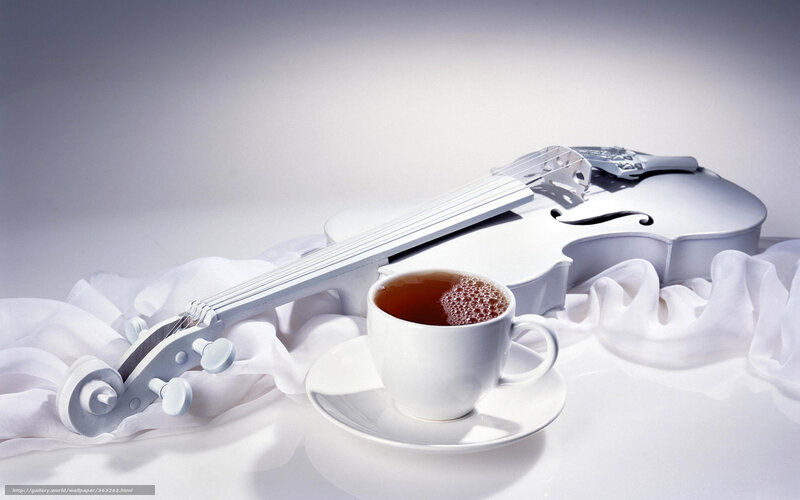 Violin and tea cup