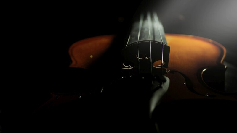 Violin in Dark Light