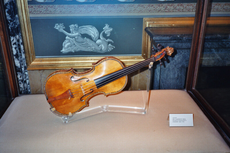 Violin in Display Case