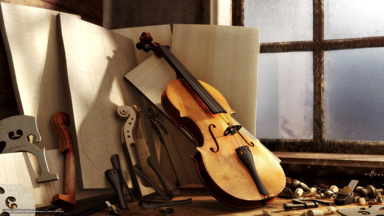 Violin maker's workshop