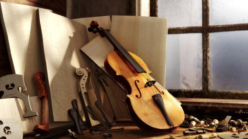 Violin maker's workshop