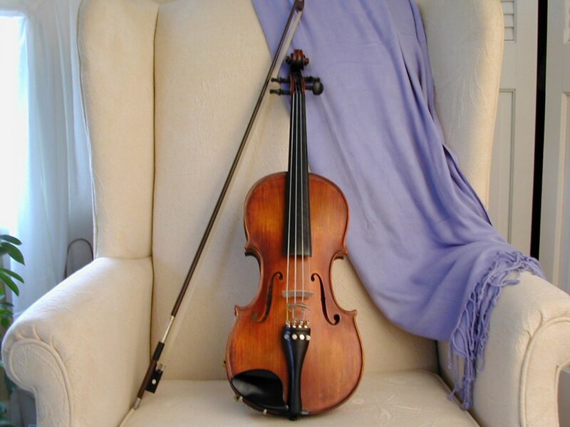 Violin on Armchair