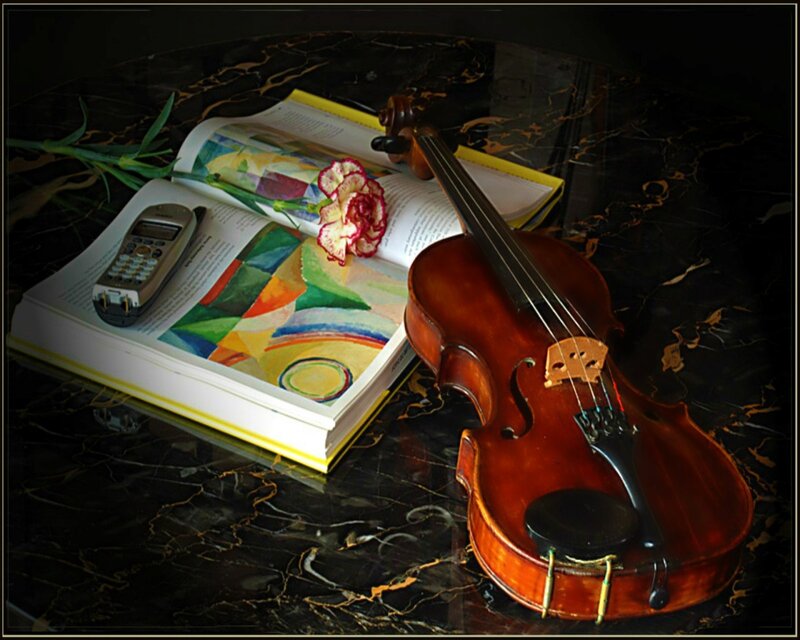 Violin on Book