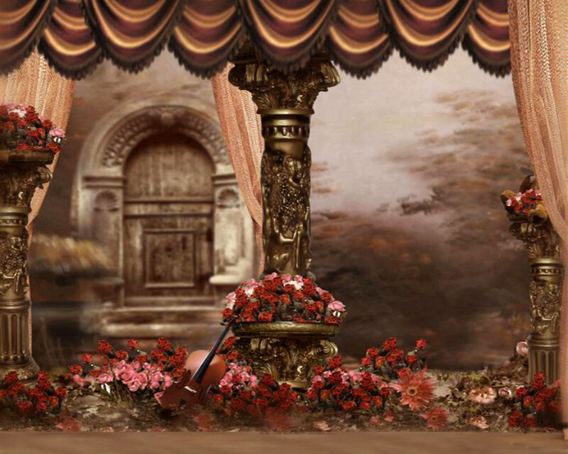 Violin on Flower Bed