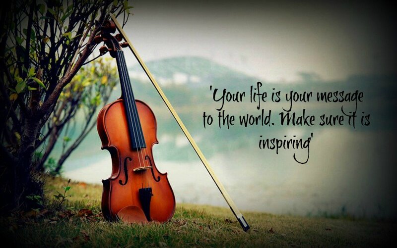 Violin on Grass — Brown