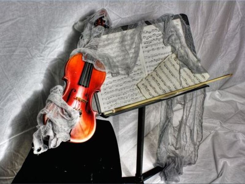 Violin on Music Stand