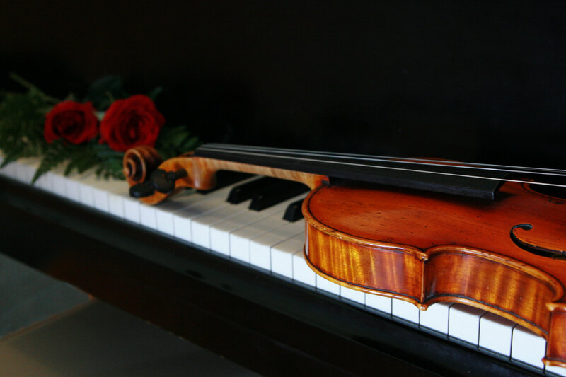 Violin on Piano Keys