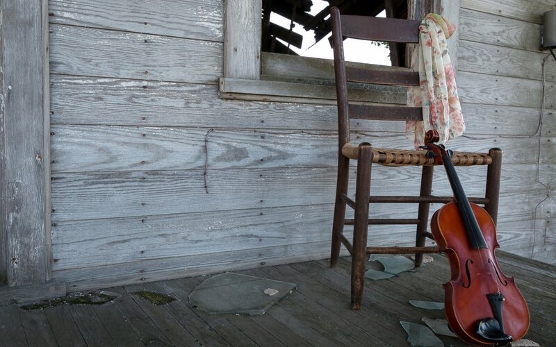 Violin on Porch