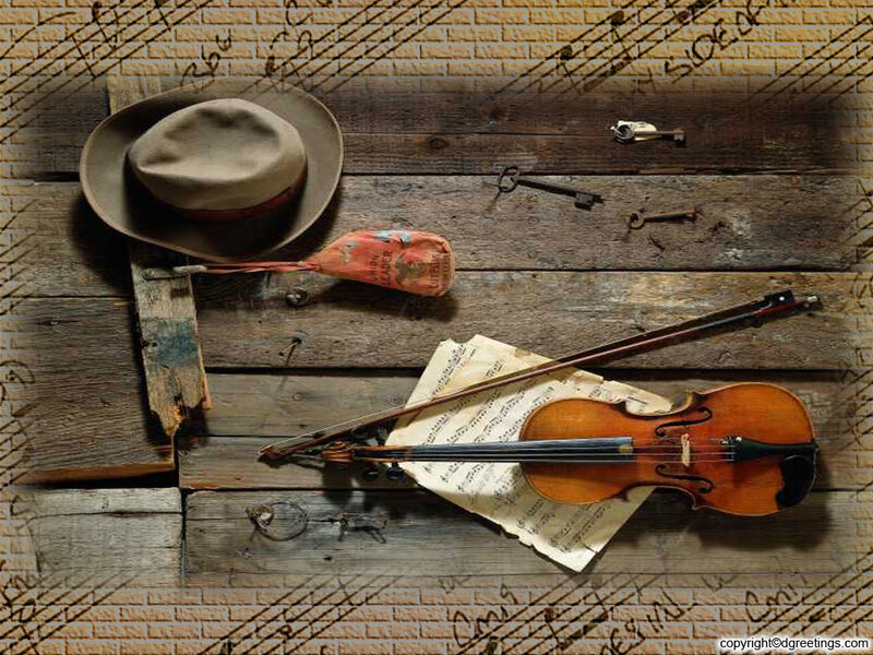 Violin on Wooden Surface