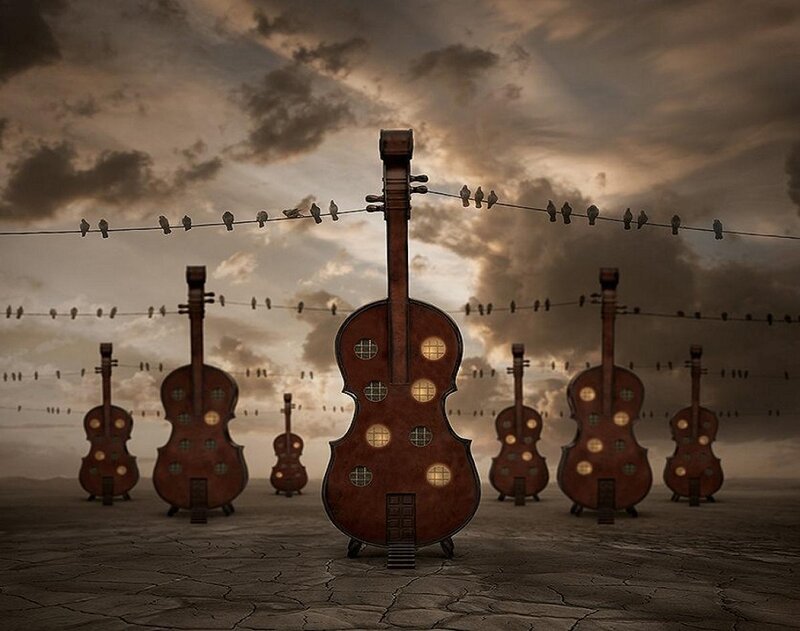 Violin-shaped Houses