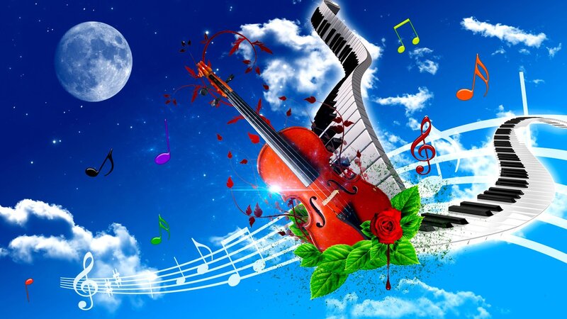 Violin with Piano Keys