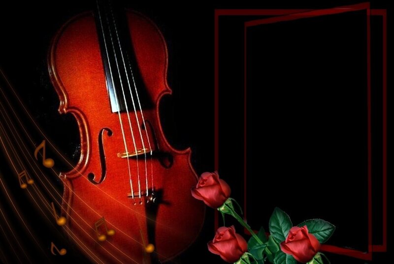 Violin with Roses
