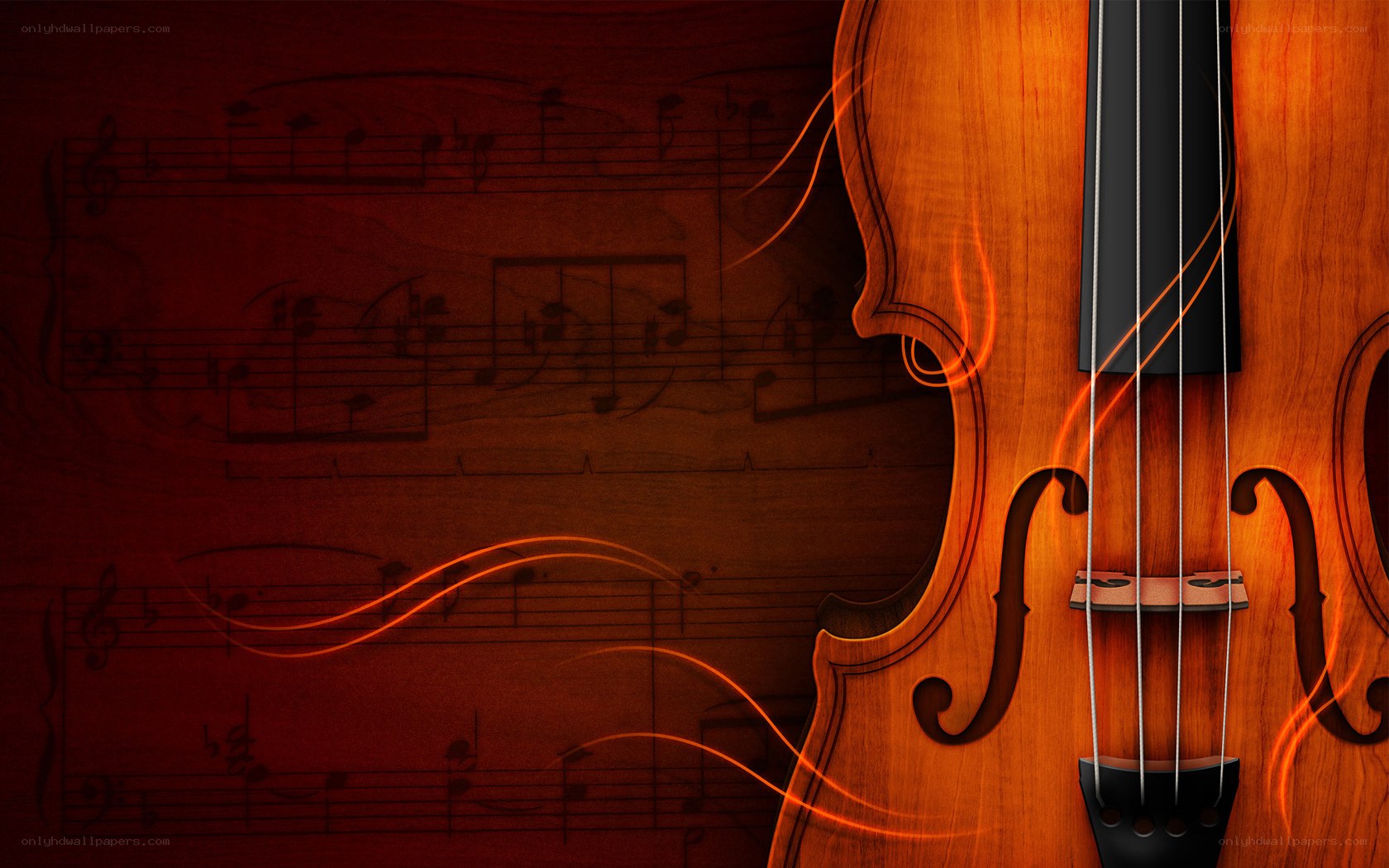 Violin with sheet music