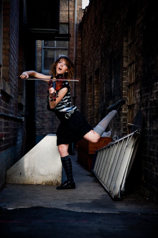 Violinist in an alley