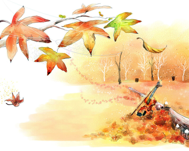 Violinist in Autumn