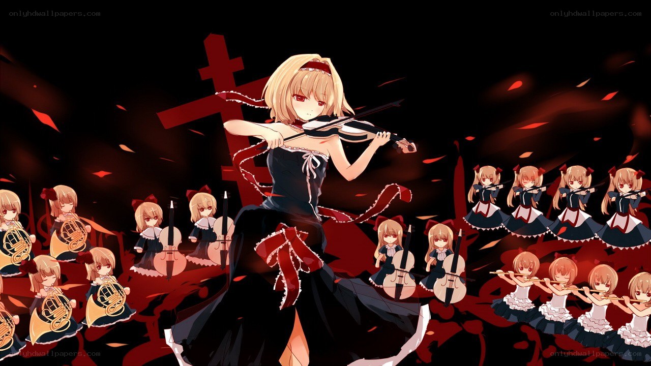 Violinist with a band