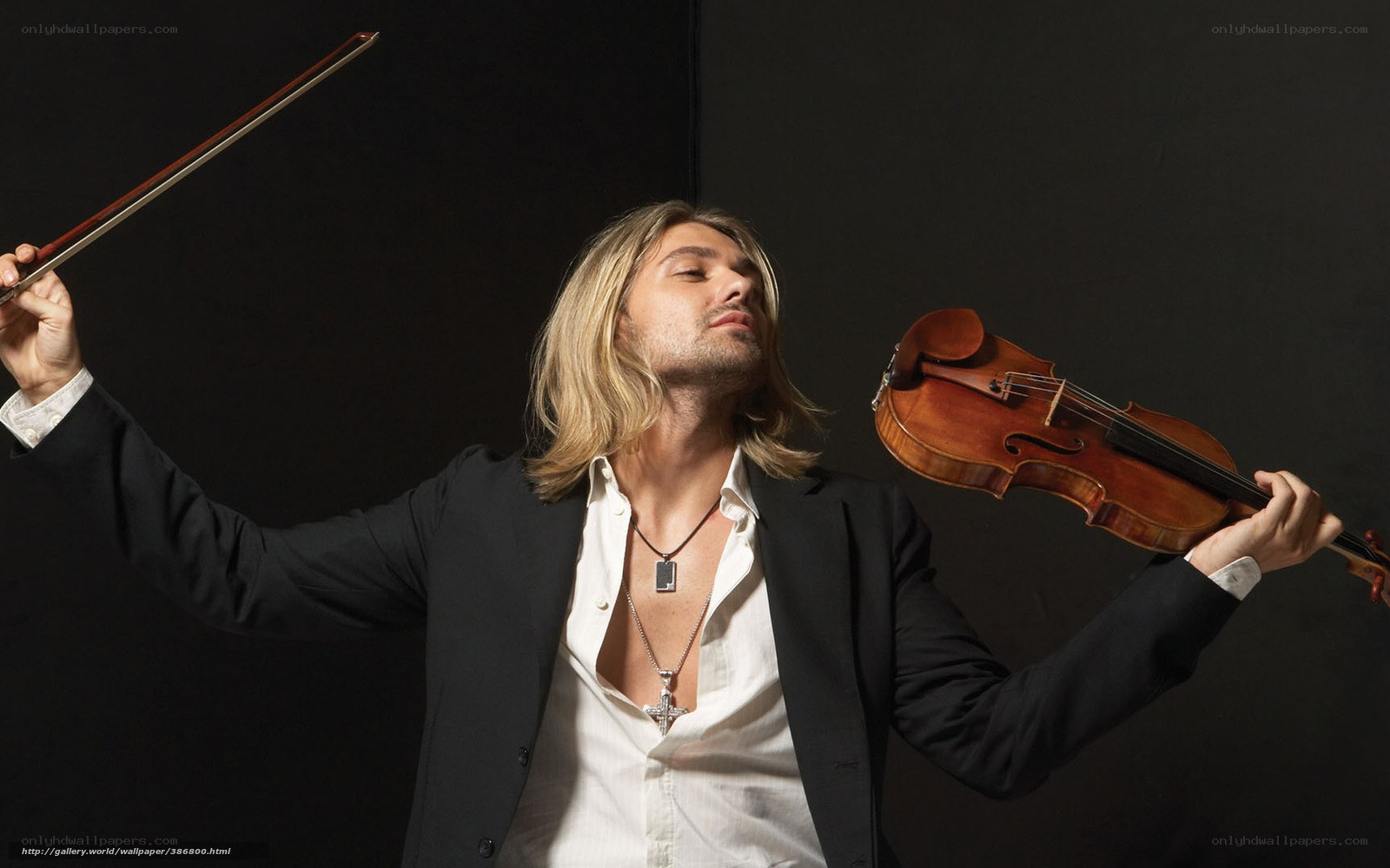 Violinist with long hair