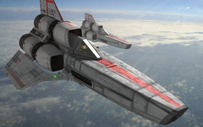 Viper fighter in flight