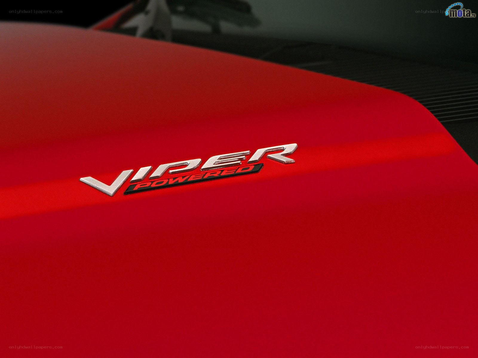 Viper Powered emblem on red car