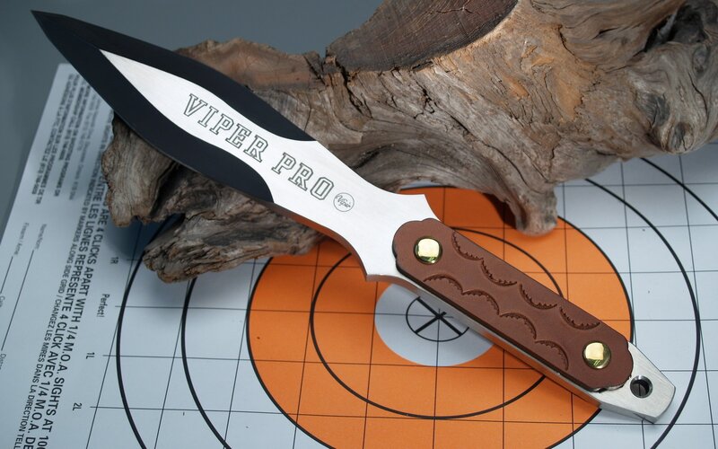 Viper Pro knife on target
