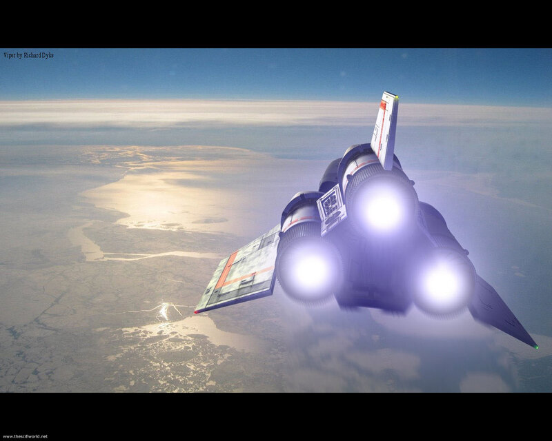 Viper spacecraft in flight