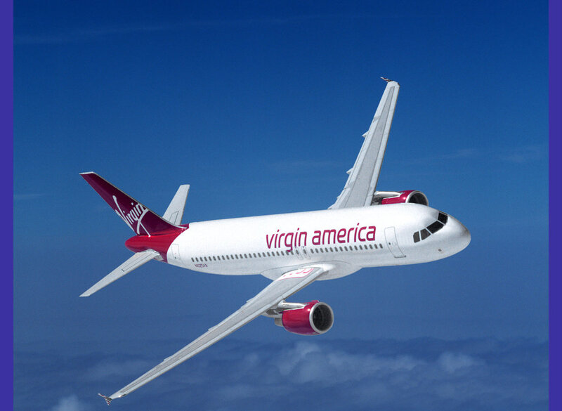 Virgin America Airplane — Blue