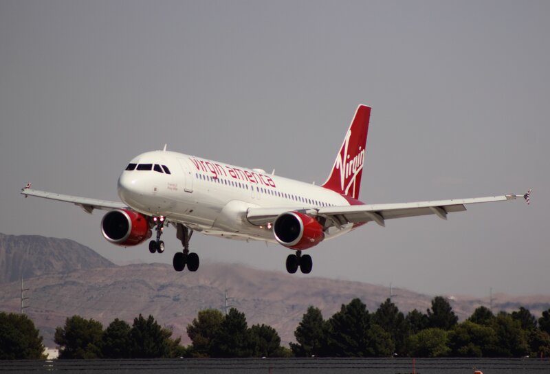Virgin America Airplane — White, Calm